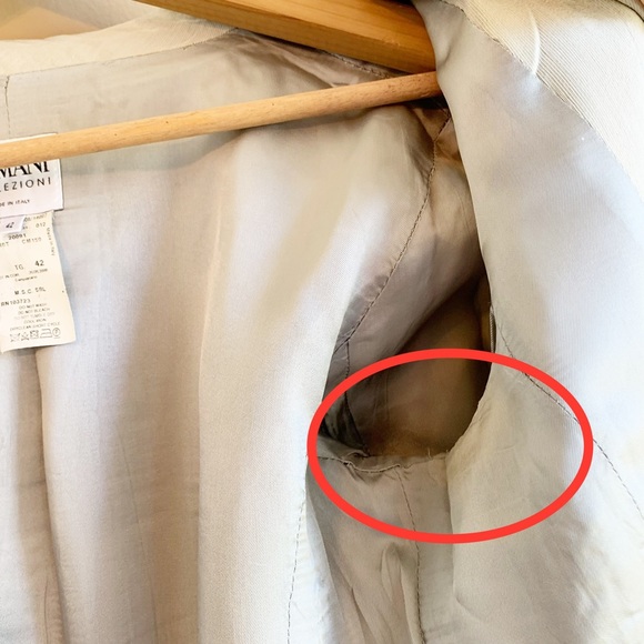 Vintage Armani Collezioni jacket silky linen button front size 42 EU size 6 US - Picture 10 of 13